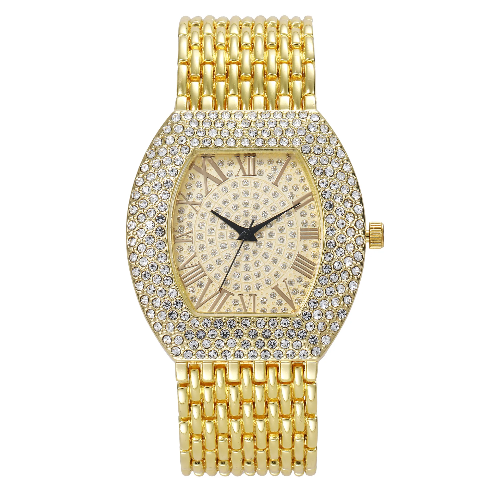 

Bangle Watches Women Gold Quartz Watch Fashion Rome Luxury Female Full Rhinestone Steel Wristwatches Ladies Relogio Masculino