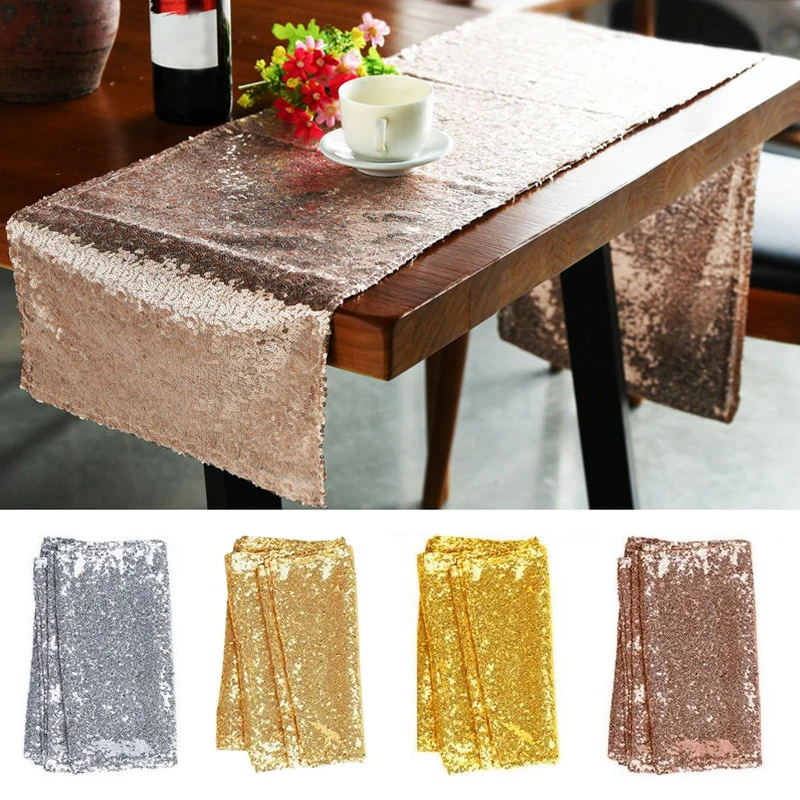 1pcs Sequin Table Runner Party Supply Shiny Gold Silver Luxury Style Embroider Sequin Table Cover for Wedding Decors Home Dinner
1pcs Sequin Table Runner Party Supply Shiny Gold Silver Luxury Style Embroider Sequin Table Cover for Wedding Decors Home Dinner