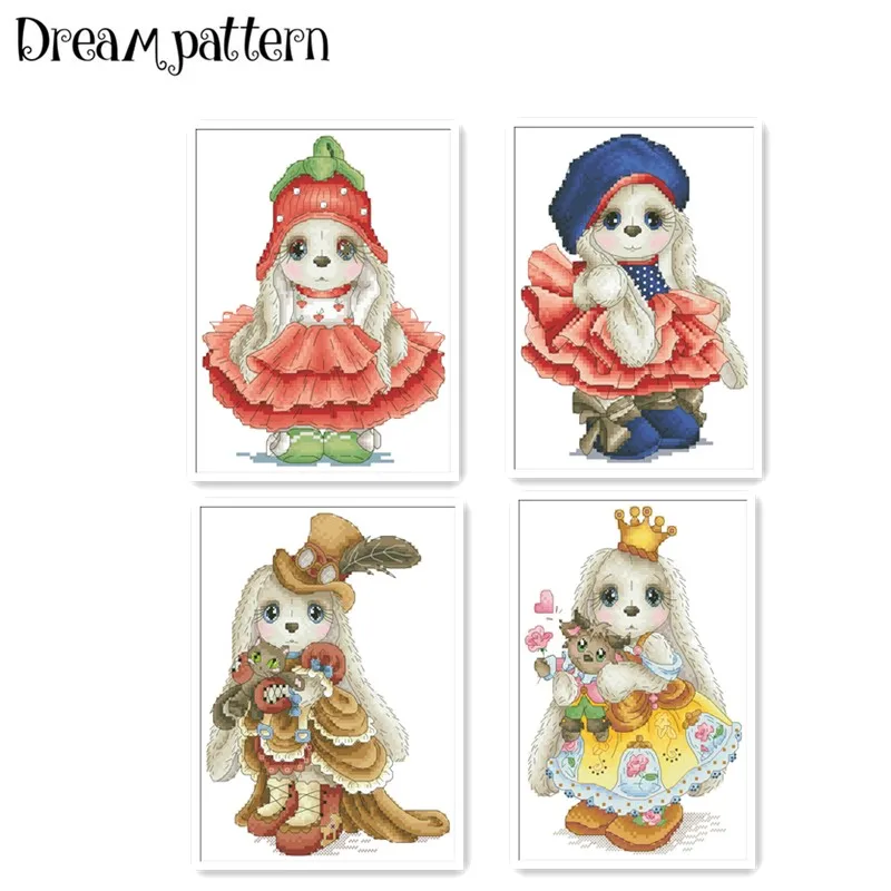 Rabbit in dress cross stitch package cartoon animal 18ct 14ct 11ct cloth cotton thread embroidery DIY handmade needlework
Rabbit in dress cross stitch package cartoon animal 18ct 14ct 11ct cloth cotton thread embroidery DIY handmade needlework