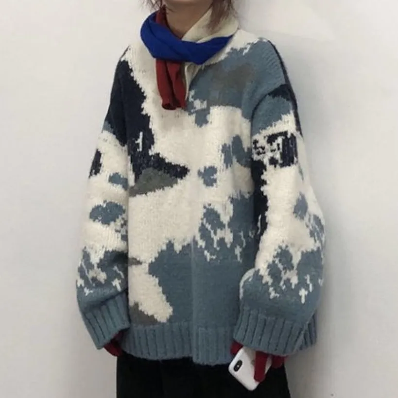 oversize sweater women autumn winter korean top print sweater loose thick pullovers female winter clothes women
oversize sweater women autumn winter korean top print sweater loose thick pullovers female winter clothes women