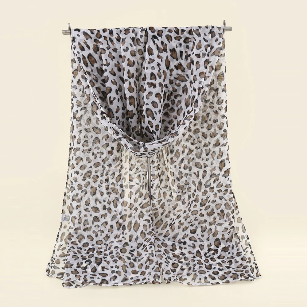 European And American Black and White Leopard Print Scarf Scarf Women's Shawl Thin Sunblock Beach Towel Long Cross-Border New
European And American Black and White Leopard Print Scarf Scarf Women's Shawl Thin Sunblock Beach Towel Long Cross-Border New