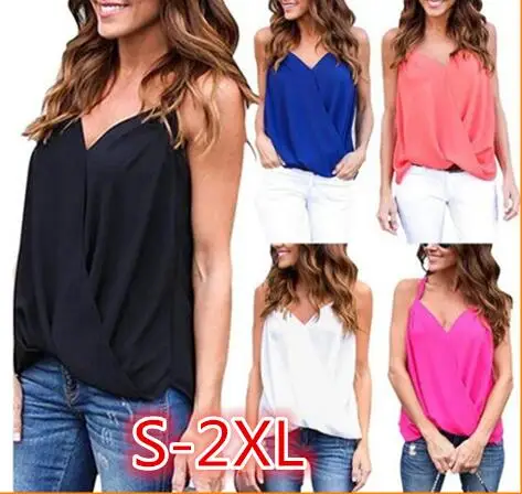 S-2XL AliExpress eBay Amazon Explosion Model Europe and America Sexy Sling Cross Chiffon Shirt Vest Top Women
S-2XL AliExpress eBay Amazon Explosion Model Europe and America Sexy Sling Cross Chiffon Shirt Vest Top Women