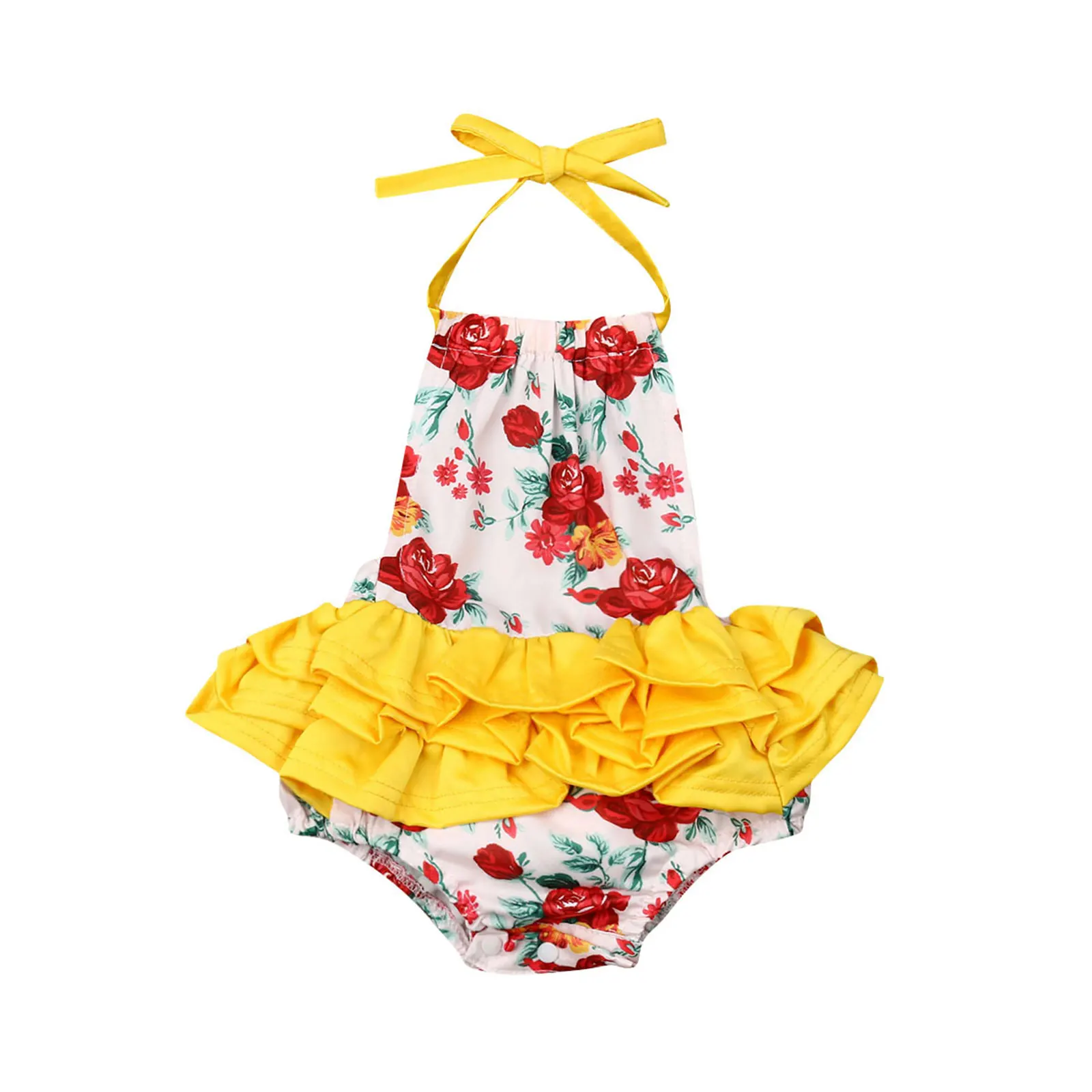 Baby Floral Print Short Bodysuits with Ruffles Kids Toddler Girls Sleeveless Backless Square Collar Jumpsuit for Summer
Baby Floral Print Short Bodysuits with Ruffles Kids Toddler Girls Sleeveless Backless Square Collar Jumpsuit for Summer
