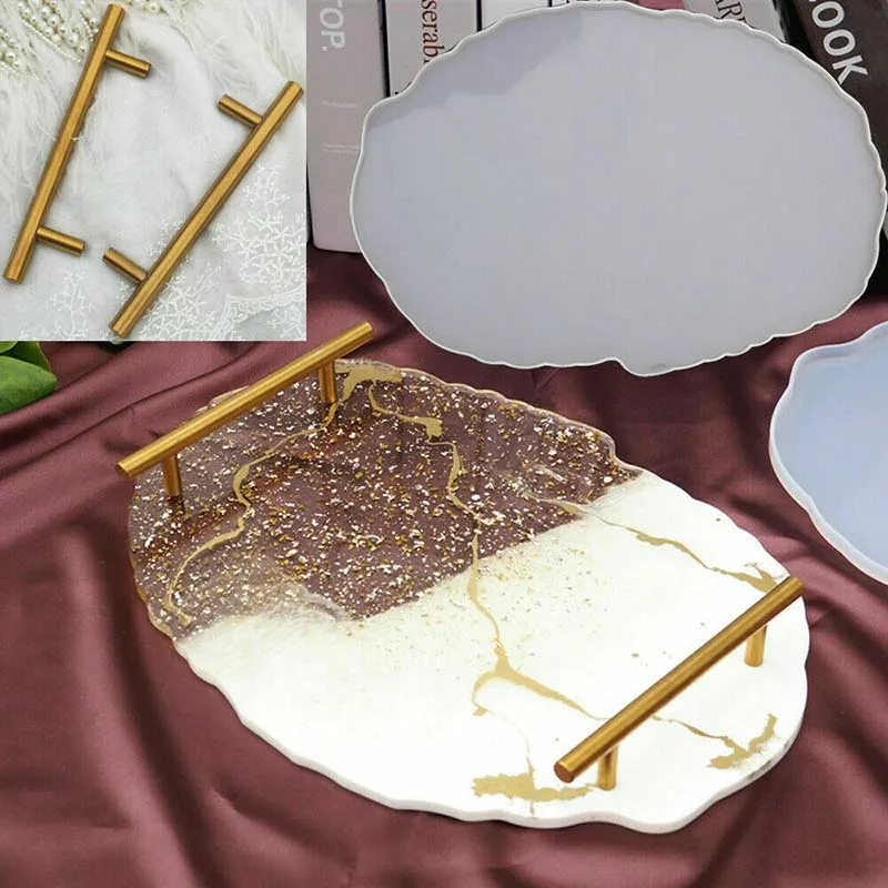 Fruit Tray Mould Translucent Table Tea Cup Fruit Pad Silicone Mould With Metal Handle For DIY Handicraft Tea Food Tray Holder
Fruit Tray Mould Translucent Table Tea Cup Fruit Pad Silicone Mould With Metal Handle For DIY Handicraft Tea Food Tray Holder