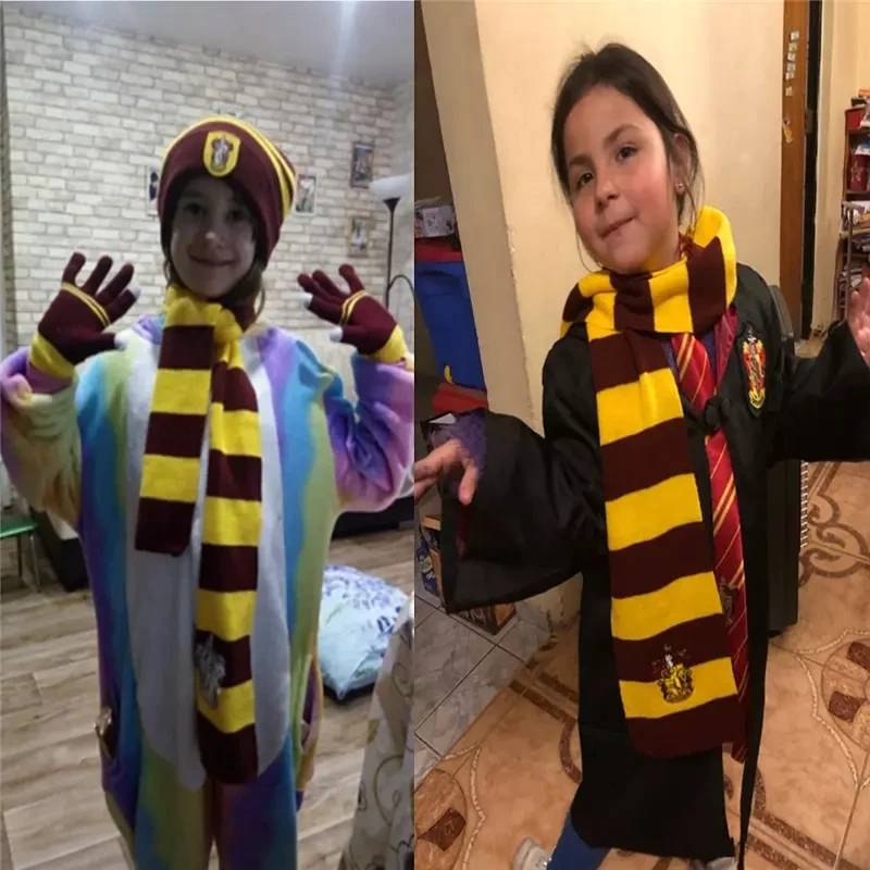 Potter Slytherin Scarf Tie Glove Hufflepuff Ravenclaw Hermione Scarves Cosplay Warm Neckerchief For Men Women Boy Girl
Potter Slytherin Scarf Tie Glove Hufflepuff Ravenclaw Hermione Scarves Cosplay Warm Neckerchief For Men Women Boy Girl