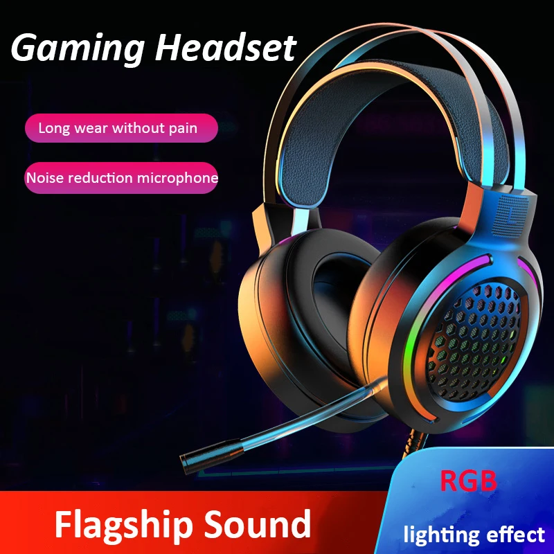 Gaming Headsets Gamer Headphones RGB Lighting Effect Noise Reduction Microphone 7.1 Stereo Wired Headset For PC Laptop Xbox
Gaming Headsets Gamer Headphones RGB Lighting Effect Noise Reduction Microphone 7.1 Stereo Wired Headset For PC Laptop Xbox