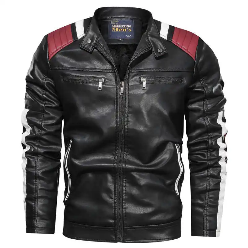 Mens Motorcycle Leather Fashion Stand Collar Zipper Pockets Male Vintage PU Coats Biker Faux Leather Fashion Outerwear Jackets
Mens Motorcycle Leather Fashion Stand Collar Zipper Pockets Male Vintage PU Coats Biker Faux Leather Fashion Outerwear Jackets