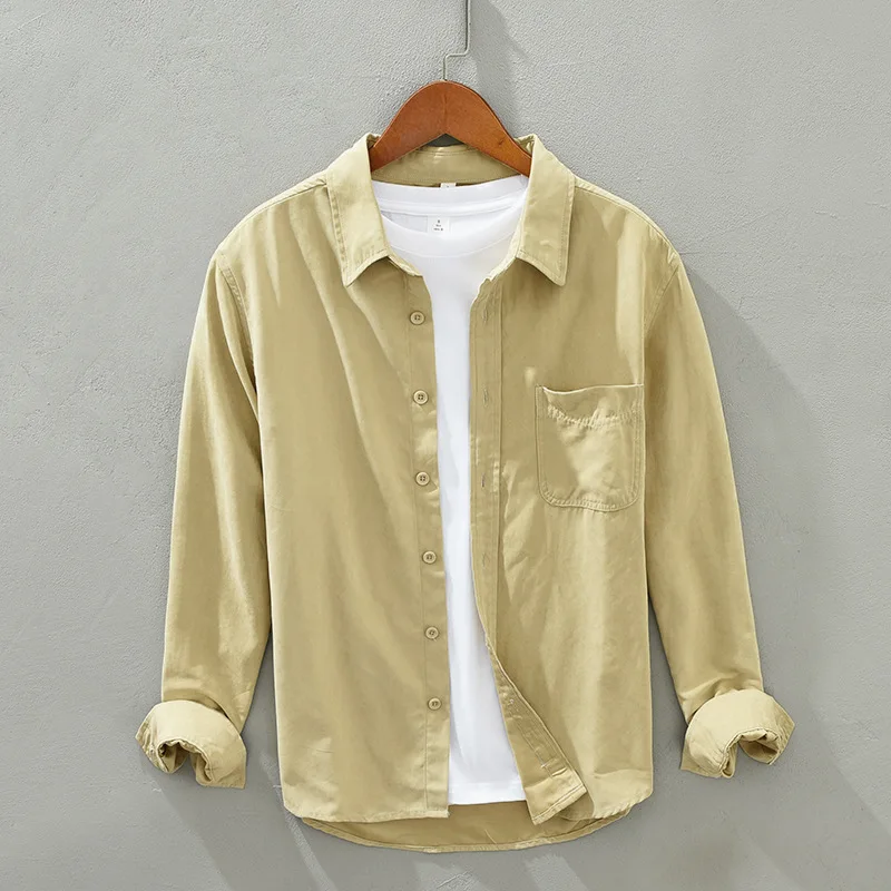 Non-iron Shirt for Men Pure Cotton Casual Long Sleeve Blouse Male Autumn New Tops Man Fashion Vintage Clothing
Non-iron Shirt for Men Pure Cotton Casual Long Sleeve Blouse Male Autumn New Tops Man Fashion Vintage Clothing