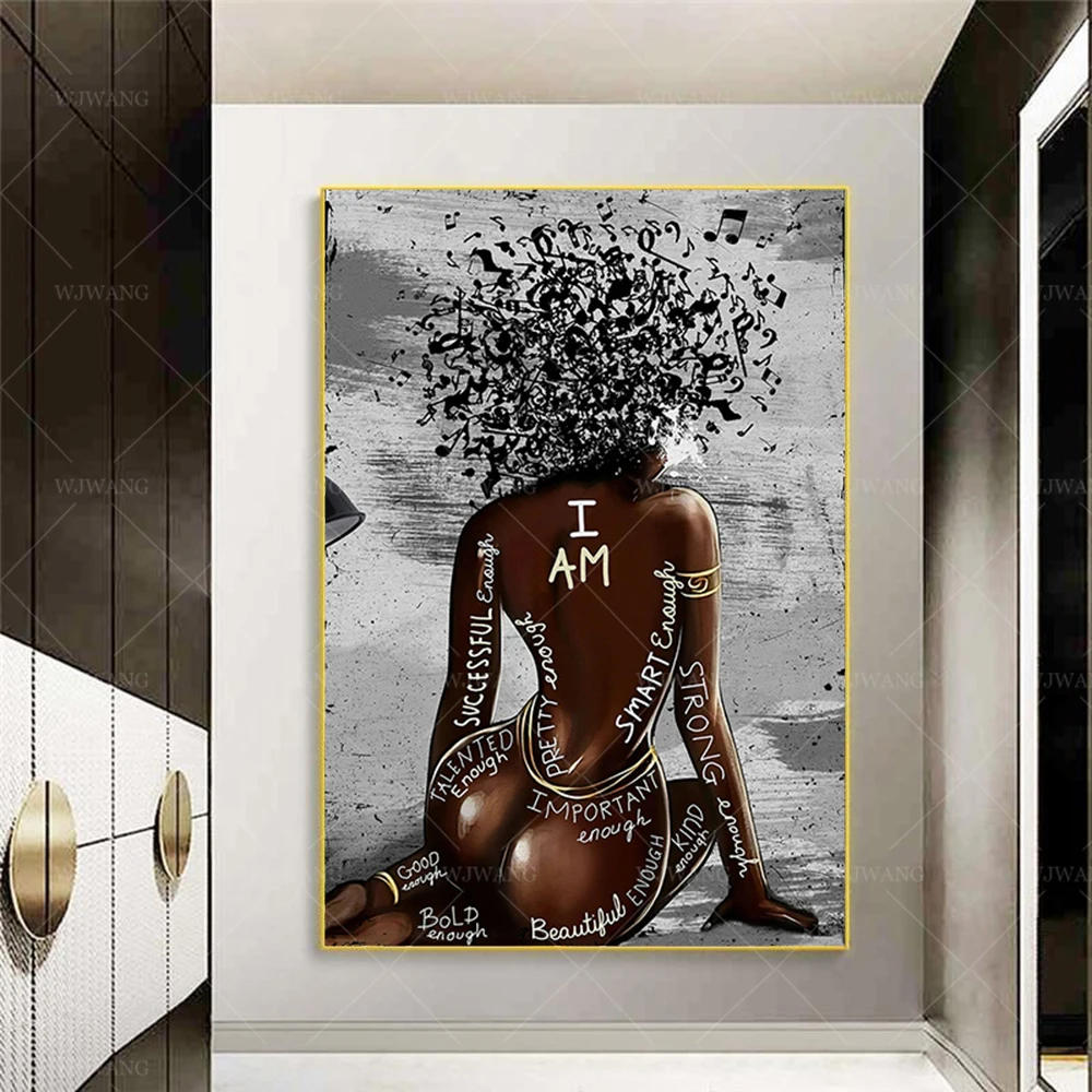 African Art Girl Music Poster and Prints Wall Art Canvas Paintings Home Decor Black Woman Wall Picture Living Room Decor Cuadros
African Art Girl Music Poster and Prints Wall Art Canvas Paintings Home Decor Black Woman Wall Picture Living Room Decor Cuadros