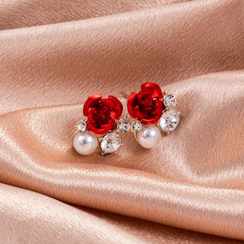 Korean Heart Butterfly Crystal Red Rose Flower Drop Earrings For Women Wedding Pearl Tassel Dangle Piercing Jewelry Elegant Gift
Korean Heart Butterfly Crystal Red Rose Flower Drop Earrings For Women Wedding Pearl Tassel Dangle Piercing Jewelry Elegant Gift