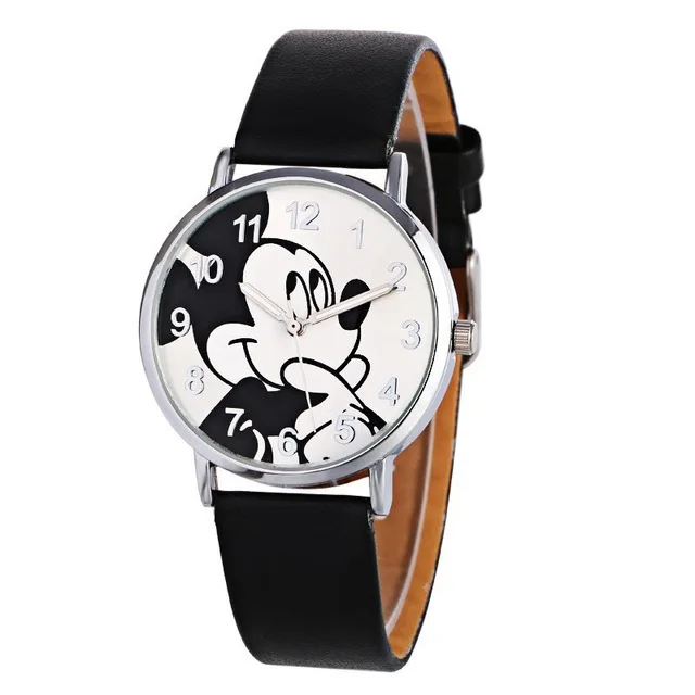 

Luxury Brand Fashion Cartoon Mickey Watch Minnie Women Watch Boy Cartoon Watches Leather Unisex Quartz Wristwatch Student Gift