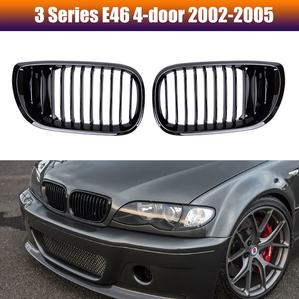 1 Pairs Single Line Kidney Grille Replacement Racing Grill For BMW E46 4-door 2002-2005
1 Pairs Single Line Kidney Grille Replacement Racing Grill For BMW E46 4-door 2002-2005