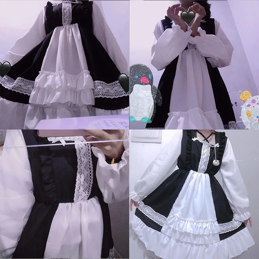 Y2k Dark Girl Lolita Dress Japanese Sweet Kawaii Dress Women Vintage Victorian Gothic Long Sleeve Lace Princess Party Dresses
Y2k Dark Girl Lolita Dress Japanese Sweet Kawaii Dress Women Vintage Victorian Gothic Long Sleeve Lace Princess Party Dresses