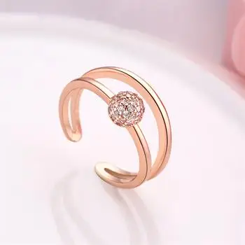 Double Line Spherical Diamond Open Ring Rose Gold Color PR928-B LKN18KRGPR928
Double Line Spherical Diamond Open Ring Rose Gold Color PR928-B LKN18KRGPR928