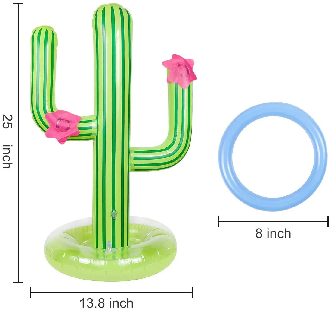 Inflatable Cactus Ring Toss Game Set,Inflatable Cactus Drink Holder Target Toss Floating Swimming Ring,Cactus Ring Toy,Float Wat
Inflatable Cactus Ring Toss Game Set,Inflatable Cactus Drink Holder Target Toss Floating Swimming Ring,Cactus Ring Toy,Float Wat
