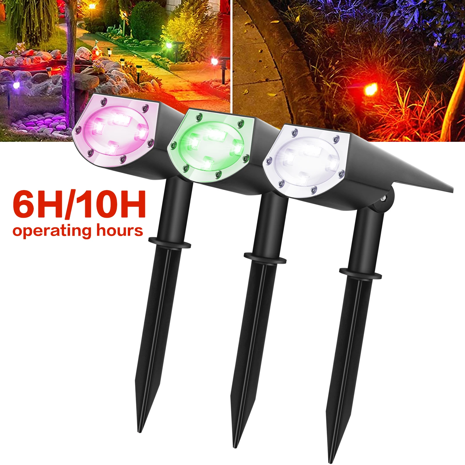 NEW LED Solar Power Garden Lamp Colorful Spotlight Adjustable Outdoor Waterproof Lawn Landscape Street Lights Ground Plug Light
NEW LED Solar Power Garden Lamp Colorful Spotlight Adjustable Outdoor Waterproof Lawn Landscape Street Lights Ground Plug Light
