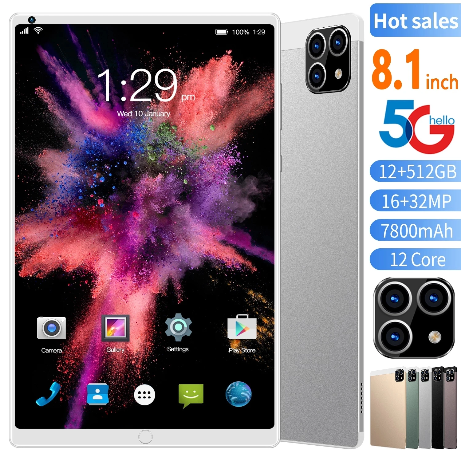 Newest Global version 256G 8.1 inch 2K FHD 2000*1200 8GB RAM 128GB ROM Android 10 T618 CPU LTE phonecall 5G WiFi
Newest Global version 256G 8.1 inch 2K FHD 2000*1200 8GB RAM 128GB ROM Android 10 T618 CPU LTE phonecall 5G WiFi