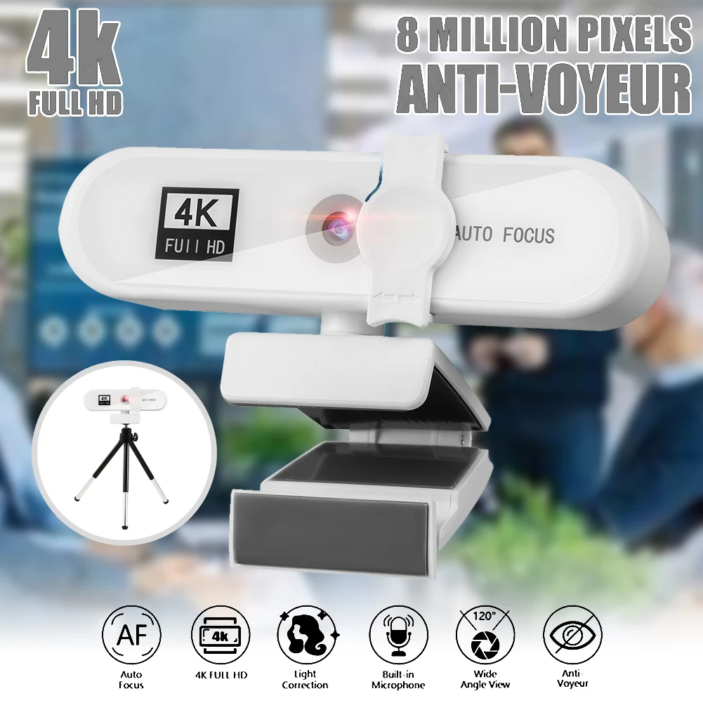 Auto Focus 4K Web Camera with Microphone Full HD Webcam 1080P 2K USB Computer Camera for Video Streaming Recording Youtube
Auto Focus 4K Web Camera with Microphone Full HD Webcam 1080P 2K USB Computer Camera for Video Streaming Recording Youtube