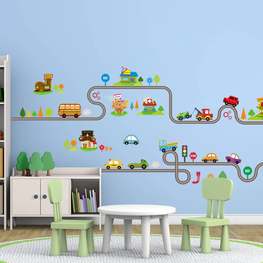 Wall stickers for indoor children's room, living room and kindergarten Housing decoration parts Train track wall sticker
Wall stickers for indoor children's room, living room and kindergarten Housing decoration parts Train track wall sticker