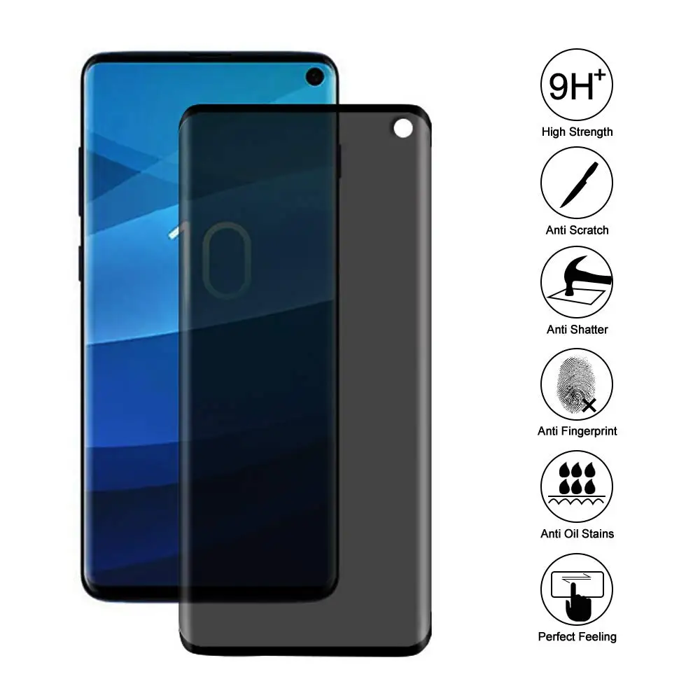 3D Tempered Glass Full Coverage Film AntiSpy Protection Shield Screen Protector for SamsungS10/S20/S22 Plus Ultra/Note 8/9/10 
3D Tempered Glass Full Coverage Film AntiSpy Protection Shield Screen Protector for SamsungS10/S20/S22 Plus Ultra/Note 8/9/10