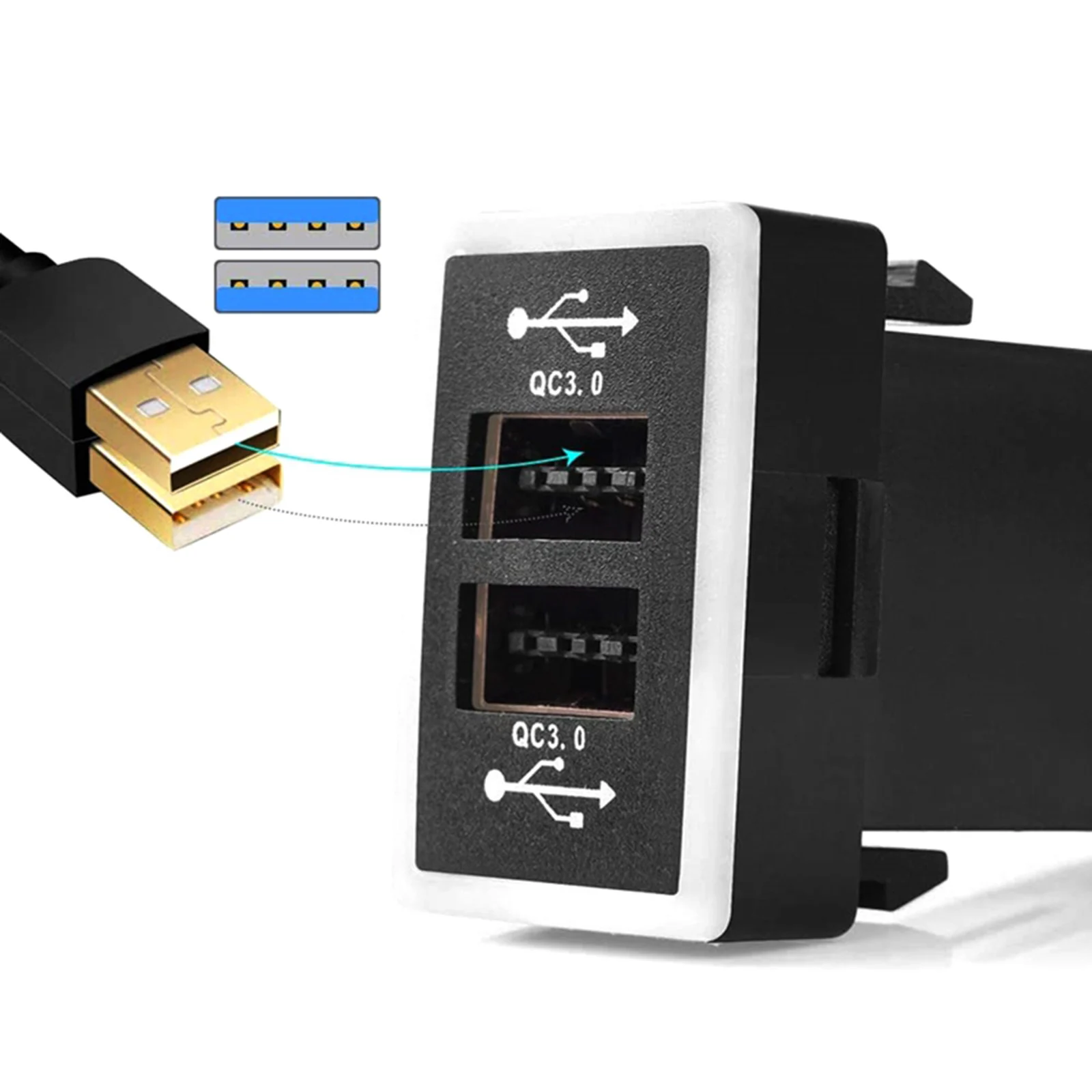 12-24V Car USB Charger Car Charger with LED Indicator 5V 6.4A Dual USB Port Car Charger for 12-24V Toyota vehicles
12-24V Car USB Charger Car Charger with LED Indicator 5V 6.4A Dual USB Port Car Charger for 12-24V Toyota vehicles