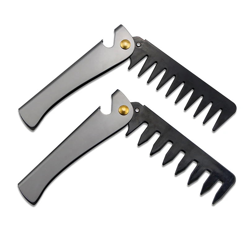 Men Retro Oil Head Comb Portable Folding Stainless Steel Comb Hairdressing Styling Round Teeth Comb Texture Modeling Steel Comb 
Men Retro Oil Head Comb Portable Folding Stainless Steel Comb Hairdressing Styling Round Teeth Comb Texture Modeling Steel Comb