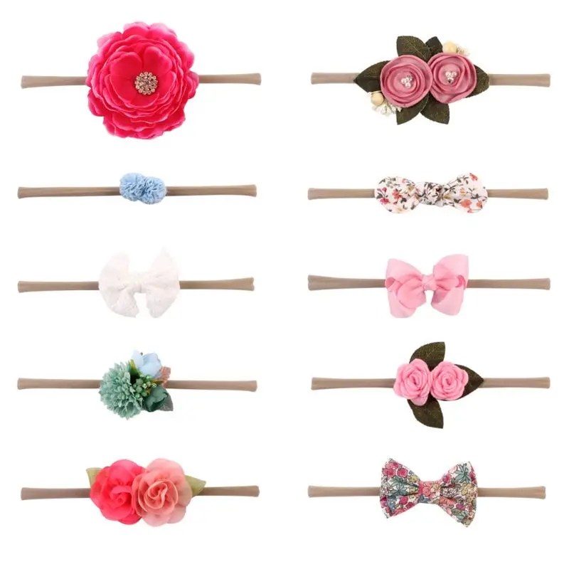 10 Pcs Baby Headbands Bows Nylon Hairbands Hair Accessories for Newborn Infant U7EB 
10 Pcs Baby Headbands Bows Nylon Hairbands Hair Accessories for Newborn Infant U7EB