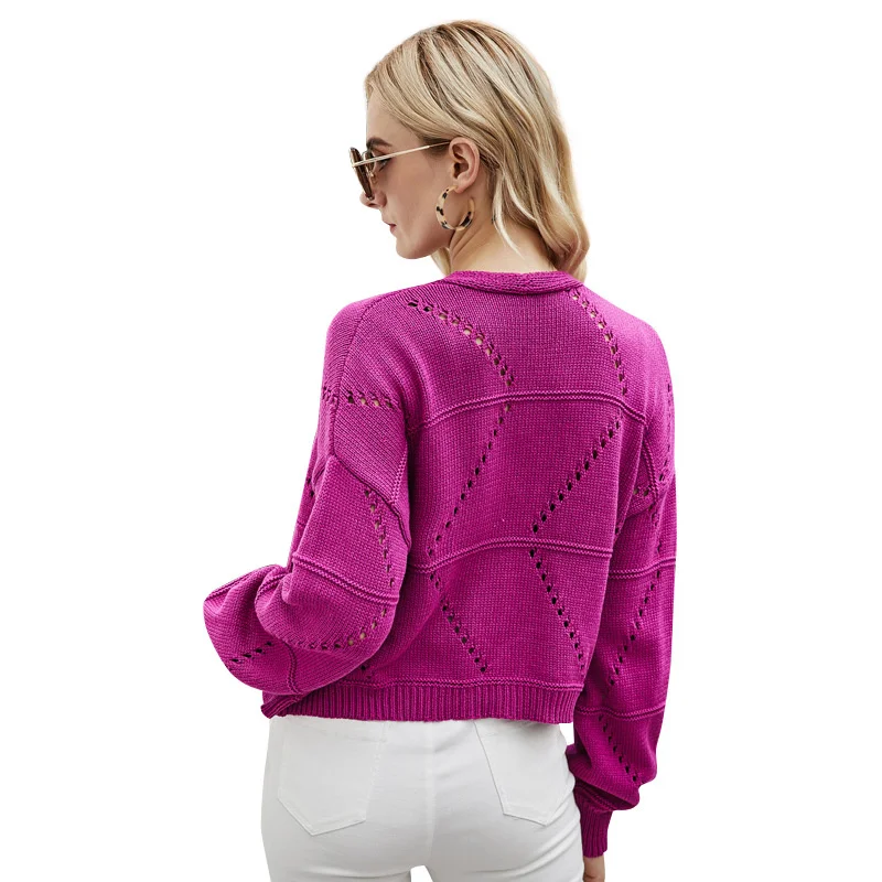 Autumn And Sweater Women Casual Elegant Solid Short V-neck Knitted Loose Hollow Out Stripe Knitted Bottomed Loose Cardigan
Autumn And Sweater Women Casual Elegant Solid Short V-neck Knitted Loose Hollow Out Stripe Knitted Bottomed Loose Cardigan