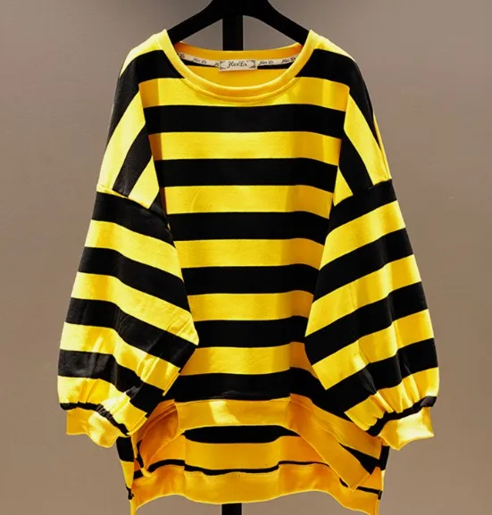 2019 New Spring Fall Women's Round Collar Bat Sleeve Stripes Shirt Loose Hoodies Student Female Casual T-shirt Pullover Tops
2019 New Spring Fall Women's Round Collar Bat Sleeve Stripes Shirt Loose Hoodies Student Female Casual T-shirt Pullover Tops