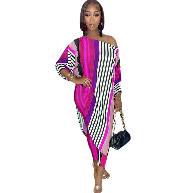 Комплект из двух предметов с камуфляжной полосой, Женский Свободный Длинный топ на одно плечо и брюки, леггинсы, подходящие комплекты, элега... 
Комплект из двух предметов с камуфляжной полосой, Женский Свободный Длинный топ на одно плечо и брюки, леггинсы, подходящие комплекты, элега...