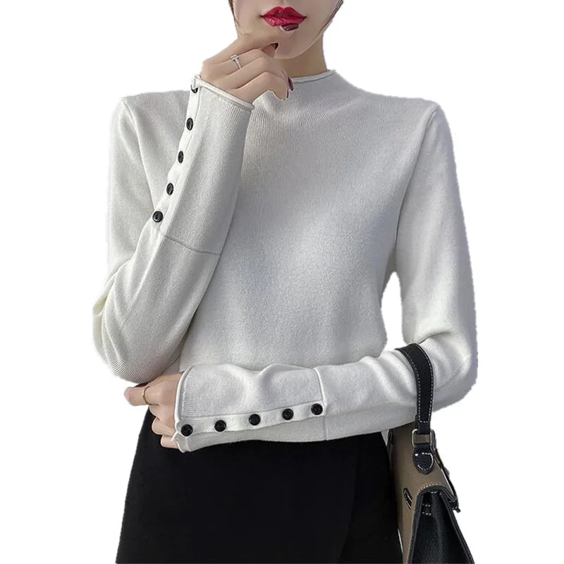 2021 Autumn Winter Fashion Slim Sweater Women Turtleneck Feamle Sweater High Elastic Solid Elagant Knitted Pullovers Women 820
2021 Autumn Winter Fashion Slim Sweater Women Turtleneck Feamle Sweater High Elastic Solid Elagant Knitted Pullovers Women 820