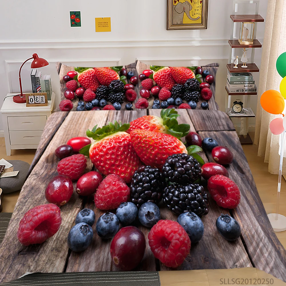 Home Textile 3D Bedding Set Queen Size Duvet Cover Set Fresh Fruit Print Child Girls Adult Bedroom Decoration 2/3 Pcs Dropship
Home Textile 3D Bedding Set Queen Size Duvet Cover Set Fresh Fruit Print Child Girls Adult Bedroom Decoration 2/3 Pcs Dropship