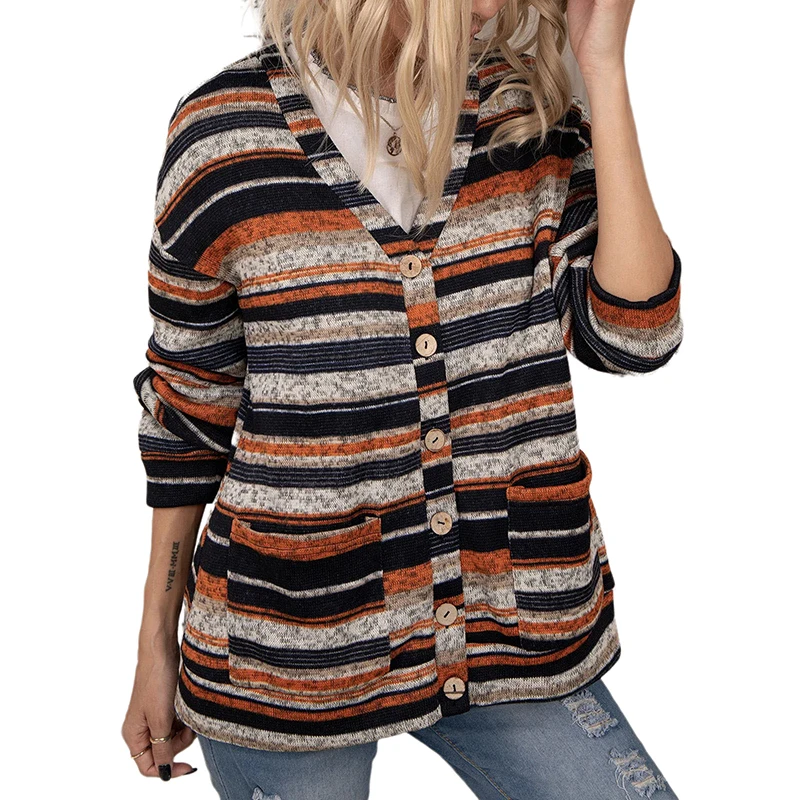 Fashion Women Knitted Sweater Autumn V-neck single breasted Cardigan Loose blouse Vintage Patchwork Casual Long Sleeve Outerwear
Fashion Women Knitted Sweater Autumn V-neck single breasted Cardigan Loose blouse Vintage Patchwork Casual Long Sleeve Outerwear