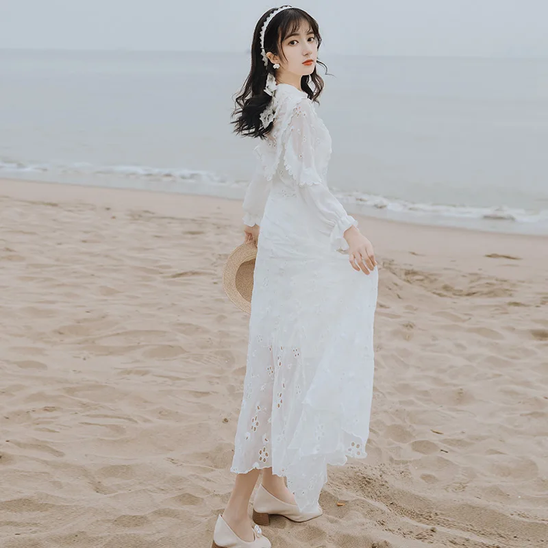 COIGARSAMach Style Lace Women Long dress New High Waist Dresses White 3560
COIGARSAMach Style Lace Women Long dress New High Waist Dresses White 3560