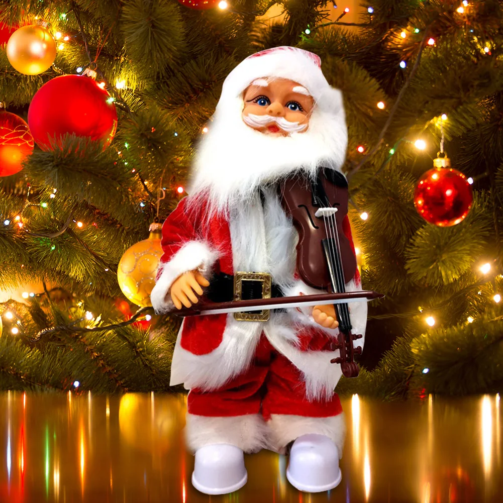 

Рождественский танцующий Санта-Клаус, игрушка, рождественское праздничное украшение для создания атмосферы, украшение для елки, подвесные ...