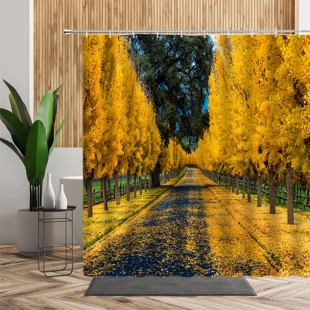 Forest Scenery Photo Bathroom Shower Curtain Red Leaves Home Decor Leaf Woods Landscape Waterproof Cloth With Hook Bath Curtains
Forest Scenery Photo Bathroom Shower Curtain Red Leaves Home Decor Leaf Woods Landscape Waterproof Cloth With Hook Bath Curtains