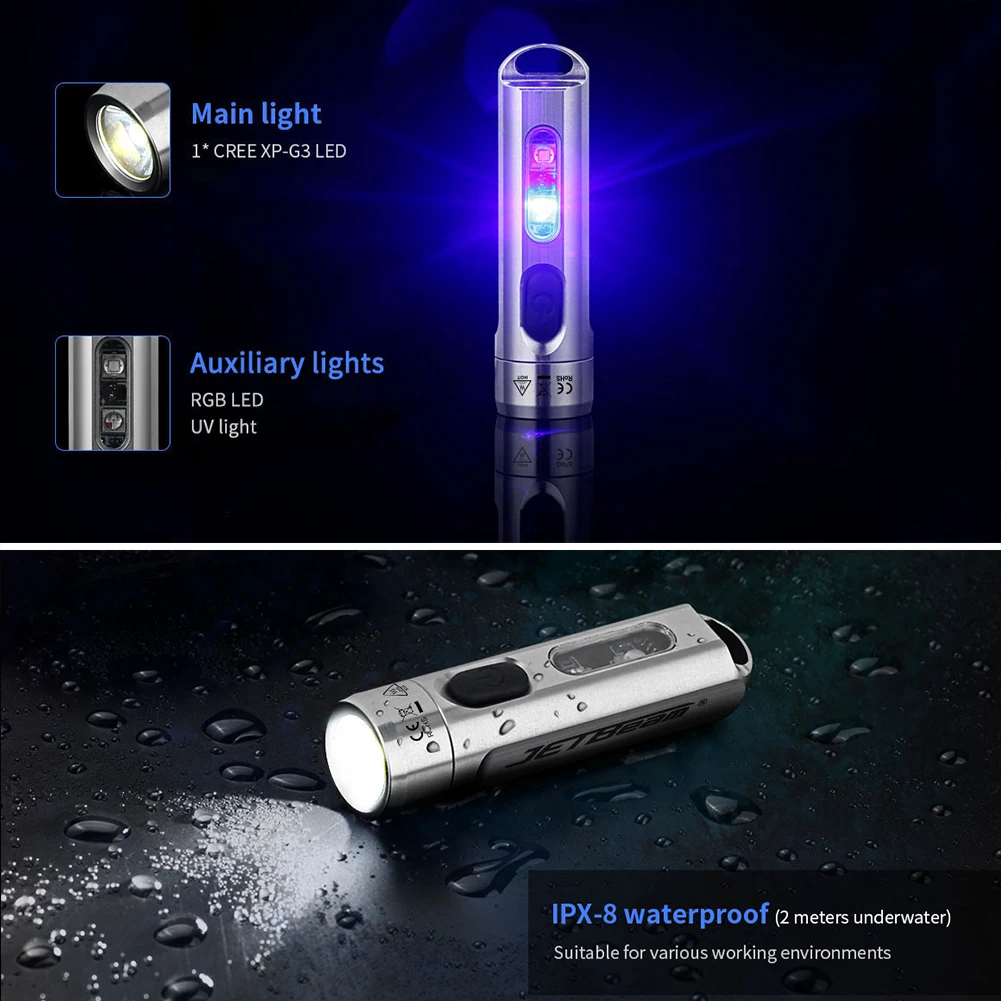 365UV LED Flashlights 10W 500LM XPG3 + Folding Multifunctional Waterproof Flashlight Portable Maintenance LED for JETBeam
365UV LED Flashlights 10W 500LM XPG3 + Folding Multifunctional Waterproof Flashlight Portable Maintenance LED for JETBeam