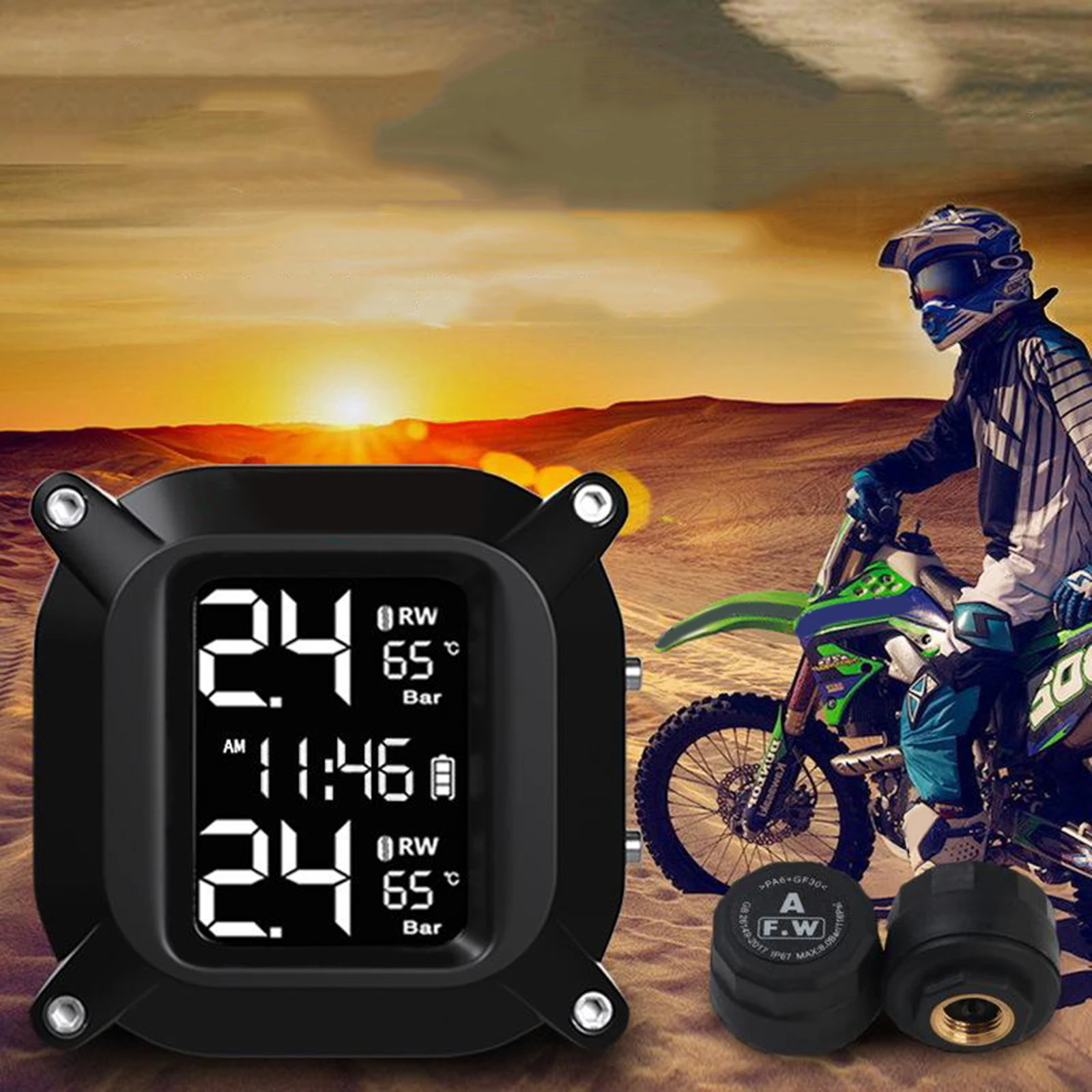 Система контроля давления в шинах TPMS в режиме реального времени с 2 внутренними или внешними фотоэлементами водонепроницаемость для мотоци...
Система контроля давления в шинах TPMS в режиме реального времени с 2 внутренними или внешними фотоэлементами водонепроницаемость для мотоци...