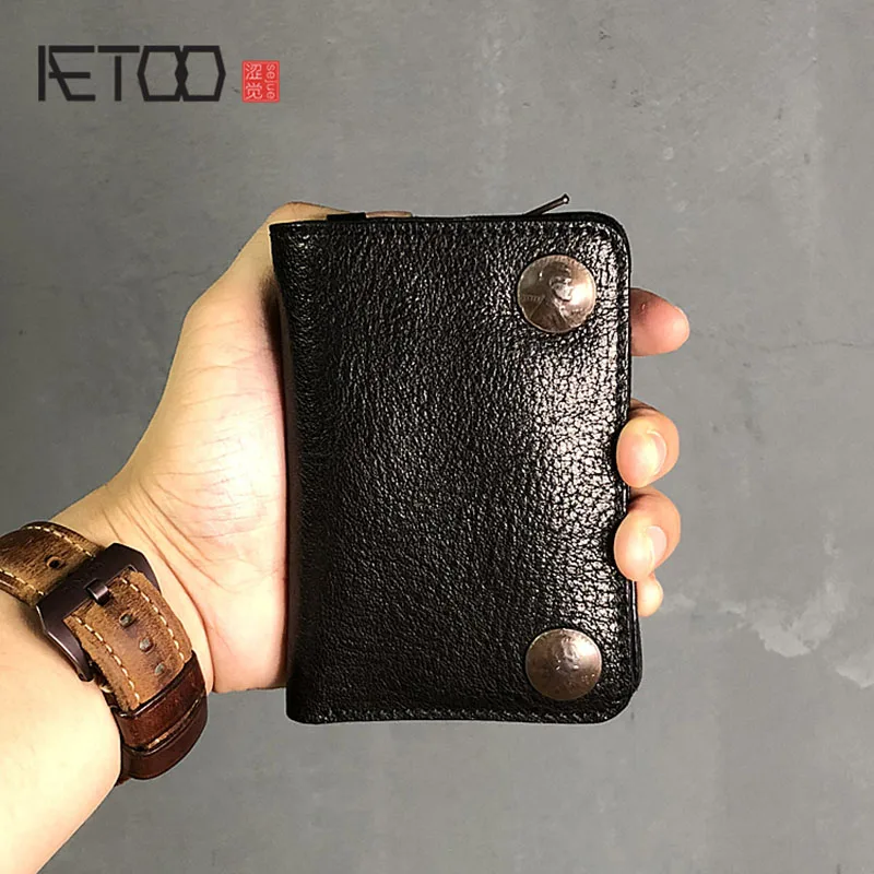 AETOO Head-layer plant tanning cowhide short wallet, men's retro real pickup bag, driving document bag
AETOO Head-layer plant tanning cowhide short wallet, men's retro real pickup bag, driving document bag