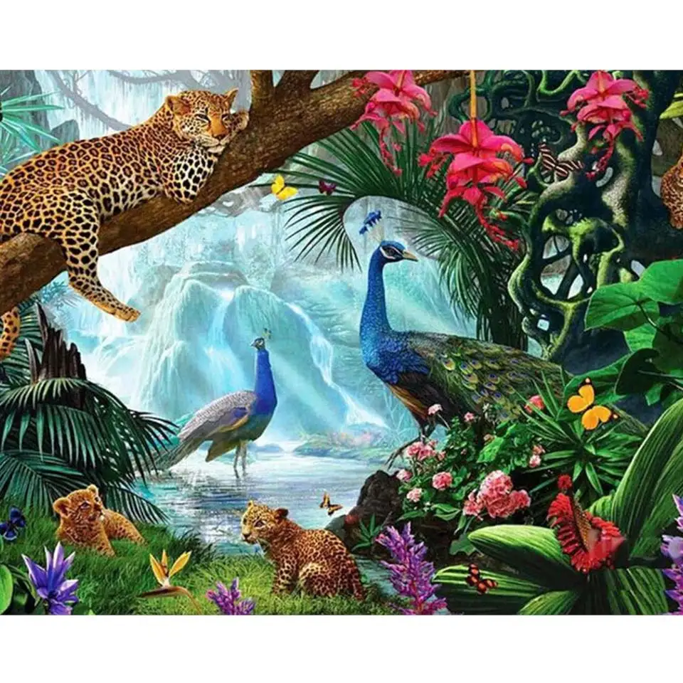 5D DIY Diamond Painting Embroidery Animals Scenes Leopard Peacock Full Cross Stitch Mosaic Rhinestones Needlework Home Dec Gift
5D DIY Diamond Painting Embroidery Animals Scenes Leopard Peacock Full Cross Stitch Mosaic Rhinestones Needlework Home Dec Gift