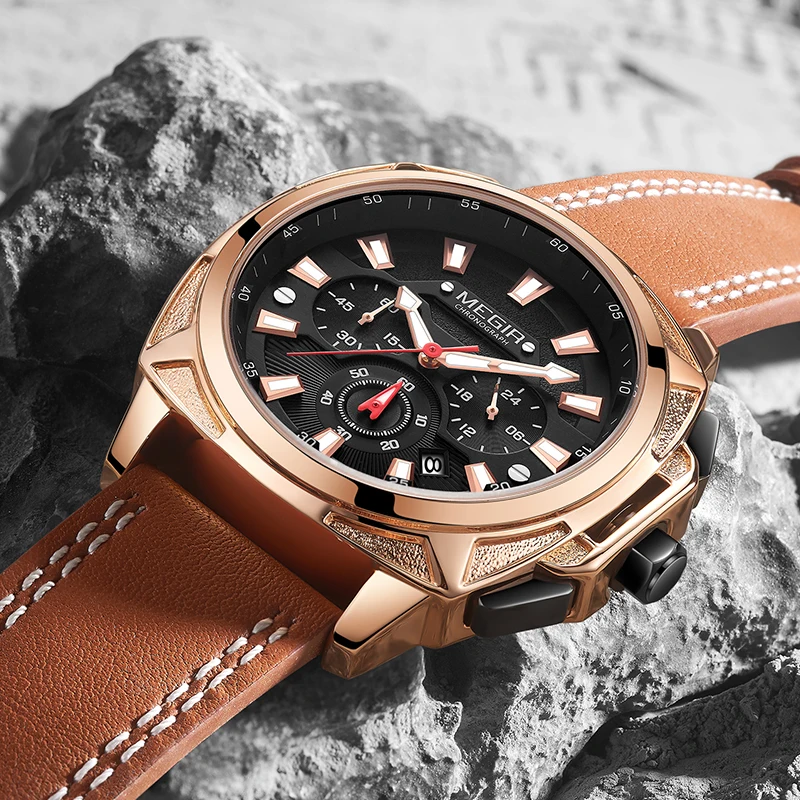 MEGIR New Rose Gold Watches Men Relogio Masculino Fashion Leather Sports Clock Business Quartz Wristwatch Male Reloj Hombre 2020
MEGIR New Rose Gold Watches Men Relogio Masculino Fashion Leather Sports Clock Business Quartz Wristwatch Male Reloj Hombre 2020