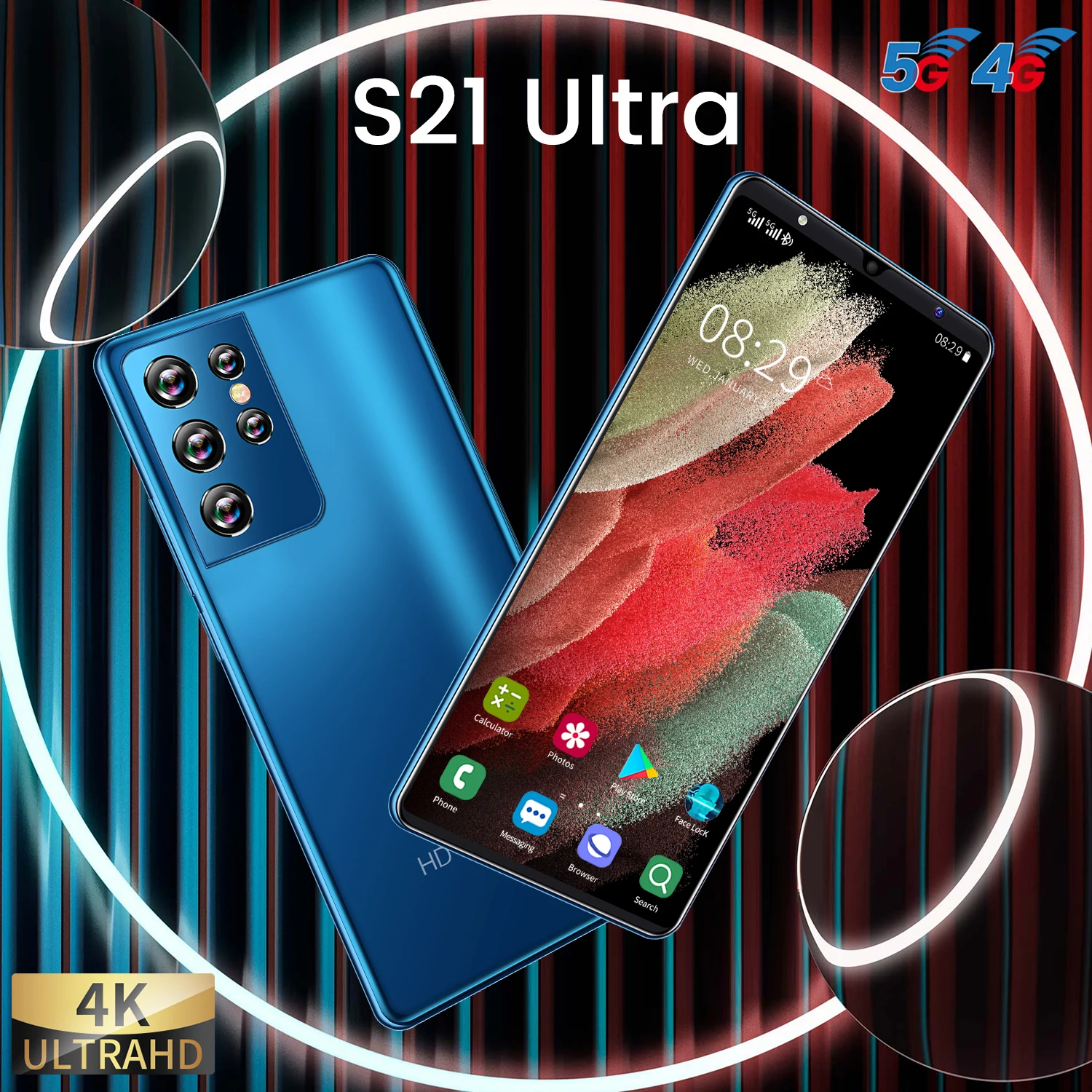 S21 Ultra Smartphone New 5.0 Inch Globale Version Entsperren Really 4G 5G Android 10 16MP+32MP 6GB+128GB Celulares Cell Phone 
S21 Ultra Smartphone New 5.0 Inch Globale Version Entsperren Really 4G 5G Android 10 16MP+32MP 6GB+128GB Celulares Cell Phone
