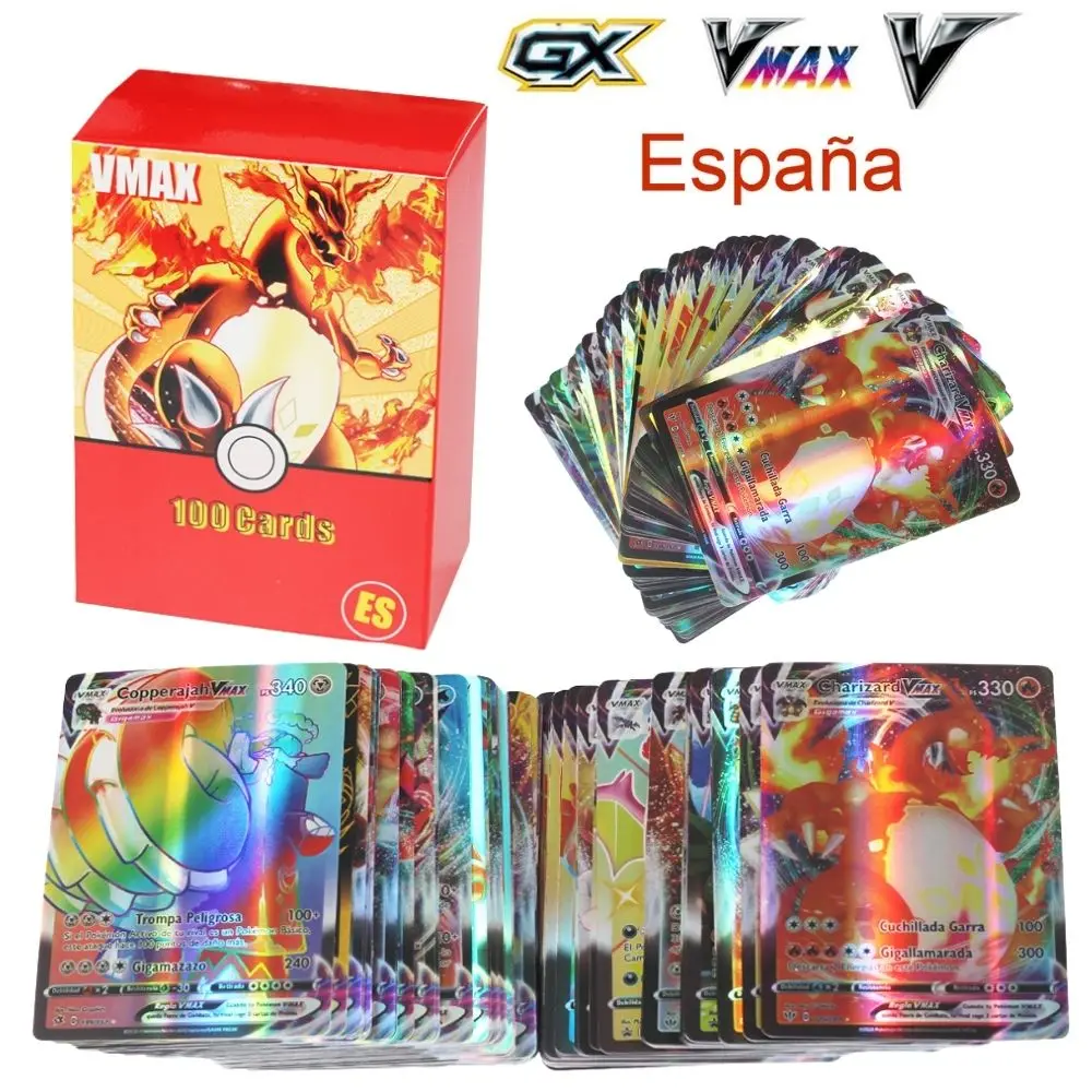 2022 New Pokemon Cards in Spanish TAG TEAM GX VMAX Trainer Energy Holographic Playing Cards Game Castellano Español Children Toy
2022 New Pokemon Cards in Spanish TAG TEAM GX VMAX Trainer Energy Holographic Playing Cards Game Castellano Español Children Toy