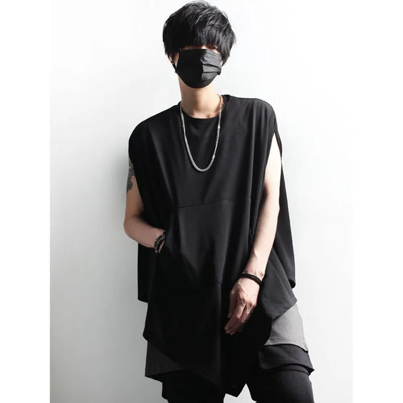 Summer loose irregular hem sleeveless T-shirt tide male hip-hop tide personality t-shirt undershirt vest bat shirt t
Summer loose irregular hem sleeveless T-shirt tide male hip-hop tide personality t-shirt undershirt vest bat shirt t