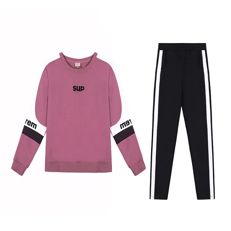 New Arrival Letter Print Sportsuit For Woman Casual Sweatshirt + Long Pants Tracksuit 2 Piece Set Women Twinset
New Arrival Letter Print Sportsuit For Woman Casual Sweatshirt + Long Pants Tracksuit 2 Piece Set Women Twinset