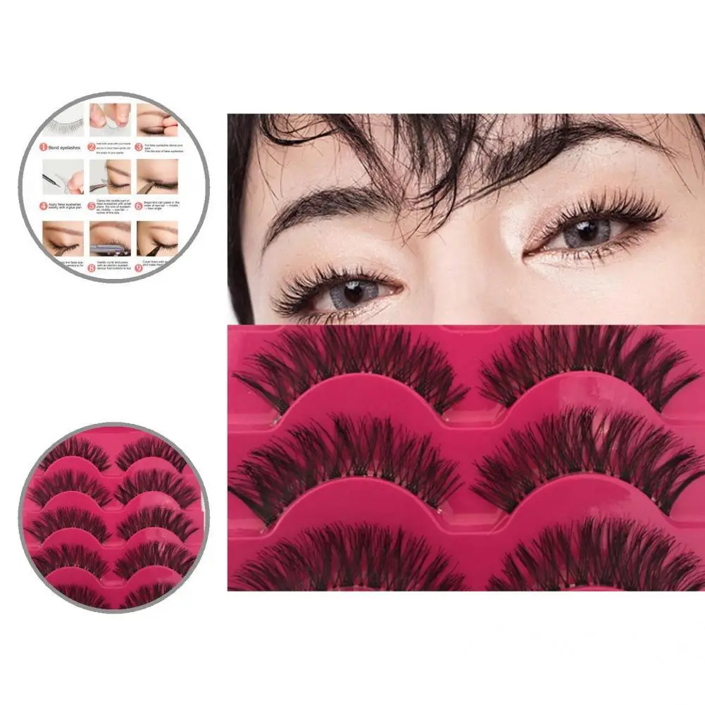 Long 5 Pairs/Set Exquisite Lady Handmade Extensions Artificial Eyelash Good Looking Handmade Eyelash Soft for Female
Long 5 Pairs/Set Exquisite Lady Handmade Extensions Artificial Eyelash Good Looking Handmade Eyelash Soft for Female