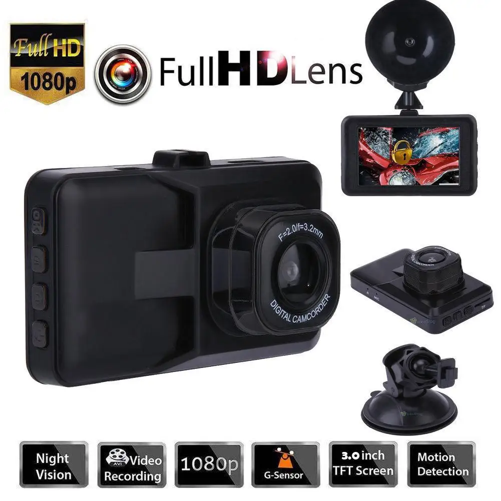 Full HD 1080P 3 " SUV Car Driving Recorder Dash Cam Vehicle Camera DVR Dashcam With Motion Detection Night Vision G Sensor
Full HD 1080P 3 " SUV Car Driving Recorder Dash Cam Vehicle Camera DVR Dashcam With Motion Detection Night Vision G Sensor