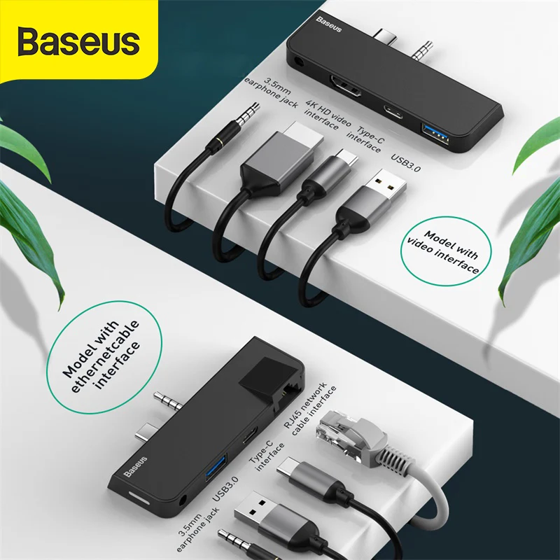 Baseus 4 порта многофункциональный концентратор 60 Вт Высокая мощность зарядное