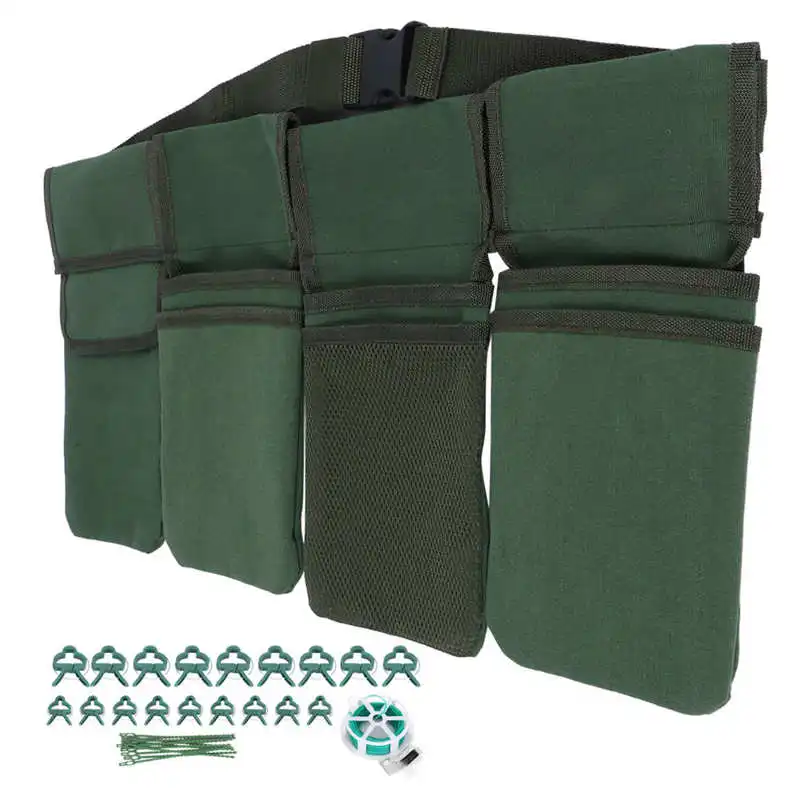 Waist Bag Excellent Workmanship Plant Clip 4 Pockets for Professional Gardener Gardening Lover
Waist Bag Excellent Workmanship Plant Clip 4 Pockets for Professional Gardener Gardening Lover