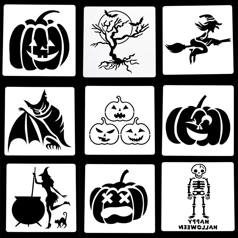 2pc Halloween Stencil Painting Template Stencils For Walls DIY Scrapbooking Coloring Embossing Accessories Plastic Reusable 15cm
2pc Halloween Stencil Painting Template Stencils For Walls DIY Scrapbooking Coloring Embossing Accessories Plastic Reusable 15cm